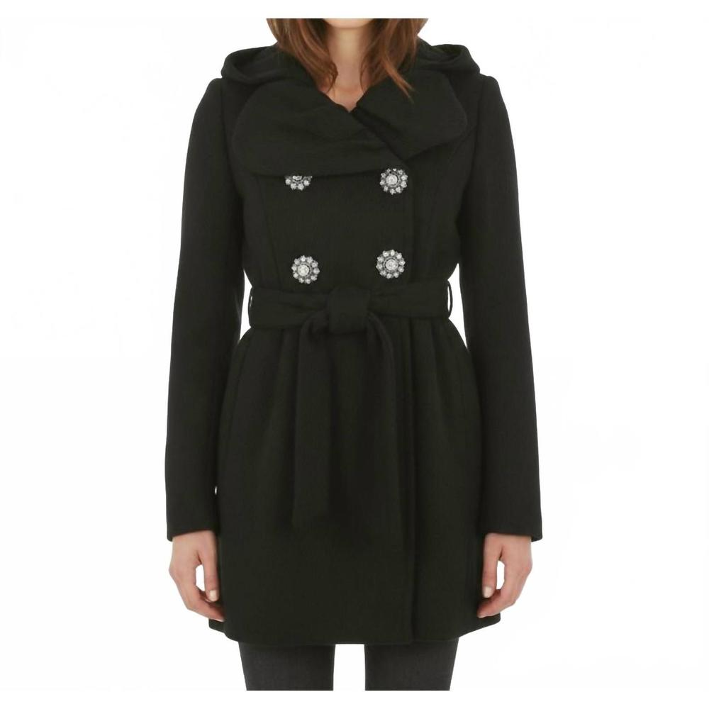 NEW CI SONO BY CAVALINI double breasted coat in black